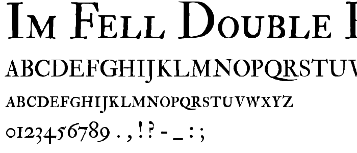 IM FELL Double Pica Roman SC font